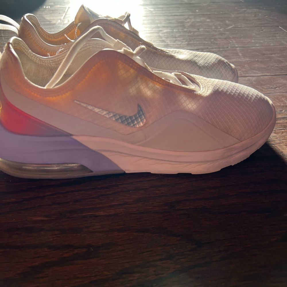 Nike Cream and Silver Athletic Shoes